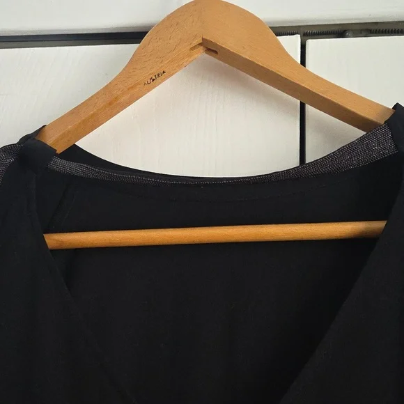 Brunello Cucinelli Black Silk Blouse With Monili Strap - Picture 6 of 14